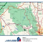 Stage 5 Breckenridge (9,603') to Colorado Springs (6,035')