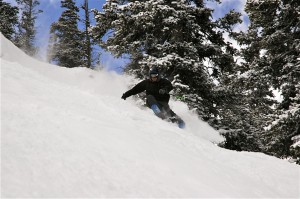 Hansee ripping the slopes while enjoying on of the perks of his ski Industry lifestyle.