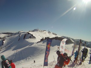 A view from the top of the Alpine Meadows start.