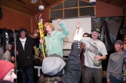 Male Ski Podium. Brandon Clabaugh (2nd), Ian Borgeson (1st), Garrett Altmann (3rd).  Trent Bona Photography