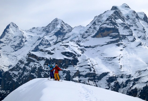 Mckenna and Pip enjoying the enormity of the Alps.