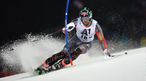 Chodounsky under the lights at Schladming. Photo: Getty/Agence Zoom-Alexis Boichard