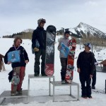 Noah Hagan took the 15-18 snowboard podium with Mikey Tuck in 2nd, Lucas Stanfield in 3rd, Adam Redling 4th, and Cole Miller in 5th.